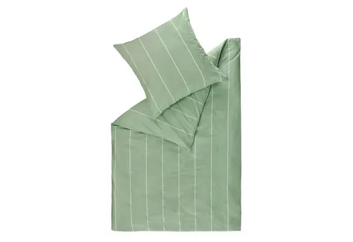Esprit Bettwäsche HARPLINES Renforcé, 135 x 200 cm, grün - Bettwäsche-Set aus 100% Baumwolle, nachhaltig produziert und mit modernem Längsstreifen-Design. Bequem mit verdecktem Reißverschluss und pflegeleicht bei 60°C.
