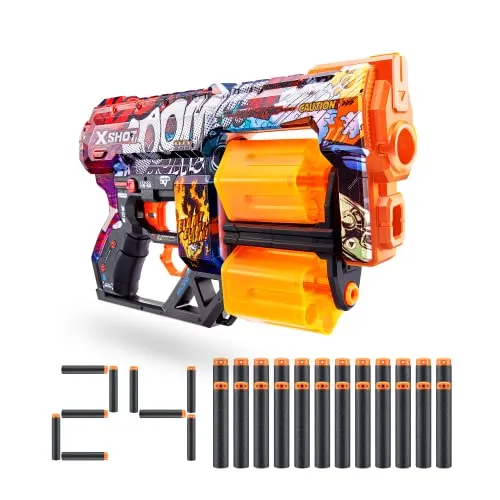 X-Shot Skins Dread, Boom, Schaumstoffdart-Blaster (24 Darts)