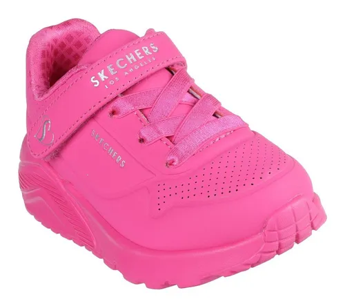 Skechers UNO LITE Lauflernschuh - Laufschuhe mit Klettverschluss und Air-Cooled Memory Foam für optimalen Komfort, ideal für aktive Kinder. Größe 26, perforiertes Lederimitat sorgt für Atmungsaktivität.