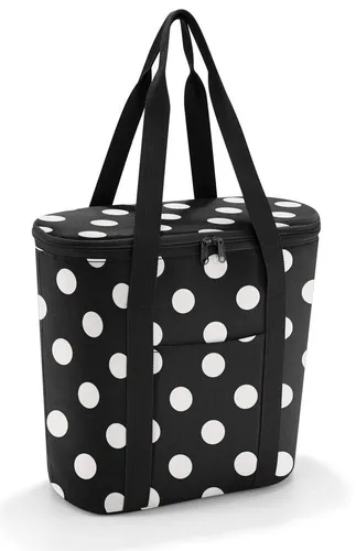 Reisenthel OV7073 THERMOSHOPPER DOTS WHITE - Kühltasche für Damen - Kühlboxen & Kühltaschen mit hochwertigem Thermofutter aus Aluminiumfolie, perfekt für Einkäufe und Picknicks.