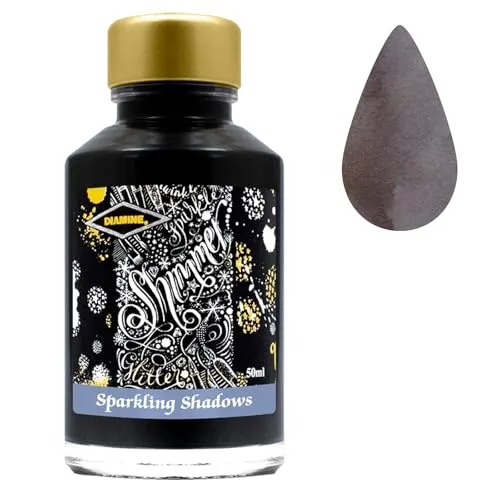 Diamine Shimmer Ink,Sparkling Shadows,Tinte,Schreibtinte im Tintenglas,50 ml