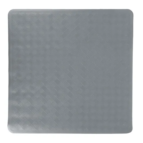Badematte Badezimmermatte Badvorleger rutschfeste Matte 53x53cm grau Quadrat