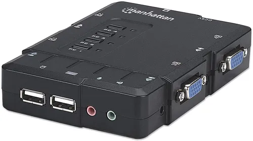 Manhattan 4 Port KVM-Umschalter VGA USB 1600 x 900 Pixel