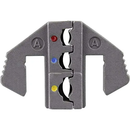 TOOLCRAFT PLE-0A Crimp-Einsätze Isolierte Kabelschuhe, Isolierte Flachstecker Quetschbereich: 0.5 bis 6 mm² Passend für