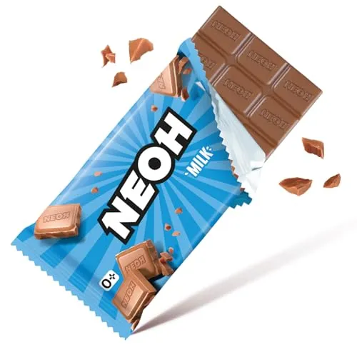 NEOH Low Carb Keto Milchschokolade | 1g Zucker, 105 kcal pro Portion | Die neue Alternative zu herkömmlichen Süßigkeiten | 1 x 55g