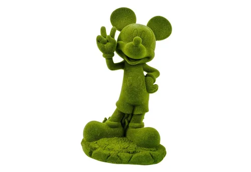 Mickey Mouse Gartenfigur grün beflockt 20,5 cm - Offiziell lizenzierte Disney Deko Figur - Hochwertige Mickey Mouse Figur aus wetterfestem Polyresin, ideal für Garten und Balkon. Die samtige Oberfläche und das authentische Design machen sie zum perfekten Geschenk für Disney-Fans.