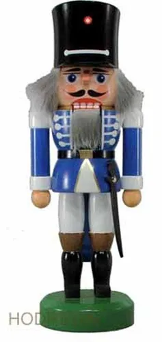 Nussknacker Wachsoldat + Säbel blau Höhe 26cm NEU Weihnachten Seiffen Nutcracker