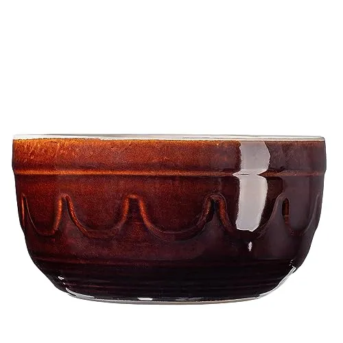KADAX Tonschüssel, Mohnschüssel aus Keramik mit Rillen, Spülmaschinenfeste Rührschüssel, Keramiksalatschüssel für Gewürze, Mehl, Brotaufstriche, Teigschüssel (5L) …