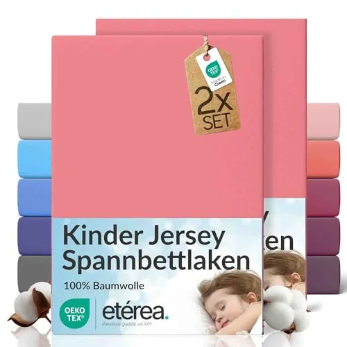 etérea Jersey 2er Set Spannbettlaken 60x120cm
