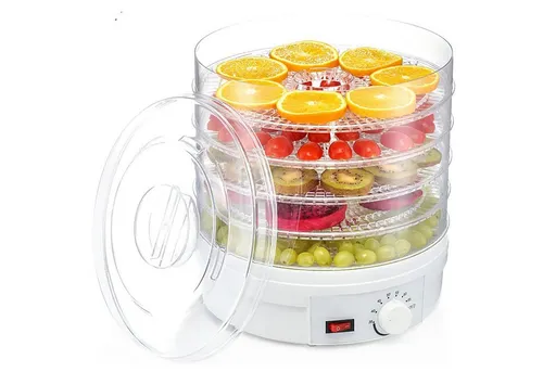 ibettertec Dörrautomat Dörrgerät mit 5 Einlegefächer, Dörrautomat mit Temperaturregler 350 W, 5 Etagen, 5 Etagen Dehydrator,Obsttrockner für Obst,Fleisch,Kräuter,BPA-frei