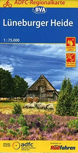 ADFC-Regionalkarte Lüneburger Heide, 1:75.000, reiß- und wetterfest, GPS-Tracks Download (ADFC-Regionalkarte 1:75000)