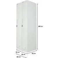 PROREGAL Mega Deal 2X Spind Schrank Elephant Metall 1 Abteil - Vielseitiger Metallspind mit abschließbaren Flügeltüren für sichere Aufbewahrung. Ideal für Büro, Werkstatt oder Umkleide – robust, langlebig und mit durchdachter Inneneinrichtung für optimale Nutzung.