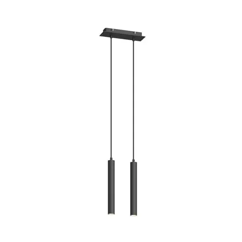 Arcchio LED Franka - Moderne 2-flammige Wohnzimmerleuchte in Schwarz - Energiesparende LED Deckenleuchte für stilvolle Beleuchtung in jedem Raum. Inklusive hochwertiger Leuchtmittel, ideal für Wohnzimmer, Küche und Flur. Überzeugt durch modernes Design und Qualität.