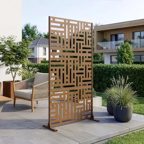 casa.pro Raumteiler »Bernalda« 180 x 90 cm Braun - Elegante Trennwand für Innen- und Außenbereiche - Schützt vor neugierigen Blicken und Wind - Schnell aufzubauen und stabil - Zeitloses Design für stilvolle Abgrenzungen.