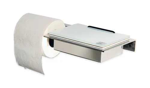 Schönbeck Design WC-Rollenhalter mit Feuchttuchbox Feuchttücherbox waagr./weiß