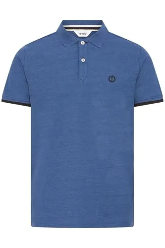 !Solid Poloshirt SDBenjaminPolo - Sportliches Polo mit verlängerter Rückenpartie - Herren-Shirts, sportliches Design mit verlängerter Rückenpartie für optimalen Tragekomfort und Stil in Faded Blue Melange.