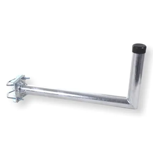 1St. WEIss MAS4855 Mastausleger Stahl 55cm - Stabiler Mastausleger aus feuerverzinktem Stahl, ideal für SAT-Antennen. Bietet hohe Flexibilität mit horizontaler und vertikaler Montageoption.