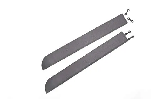 andiamo Eckleiste zur Kunststofffliese Bodenfliese Gartenfliese Länge: 43 cm, Set: 2 Eckleisten, dunkelgrau