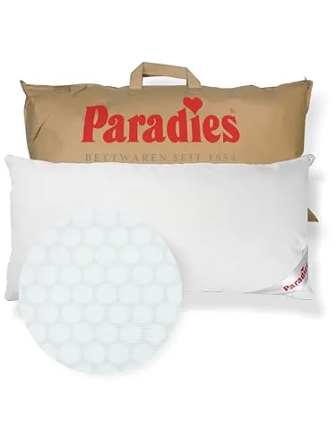 Paradies Kopfkissen Softy Cool Dream Bio - Kissen mit PCM-Technologie für ein kühles Schlafklima, 100% Bio-Baumwolle und Maschinenwäsche bis 40°. Ideal für erholsamen Schlaf und ökologische Nachhaltigkeit.