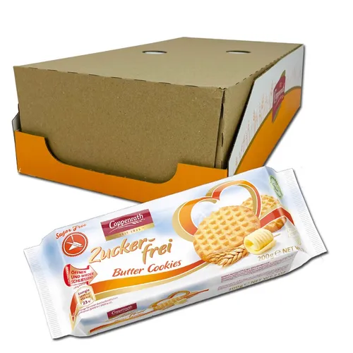 Coppenrath Butter Cookies zuckerfrei, Kekse, 7 Packungen je 200g 11,39€/1kg