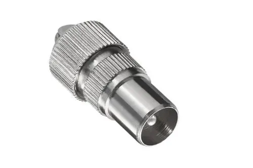DINIC Koaxial Stecker 9,5mm mit Schraubanschluss, Metallausführung #1907286