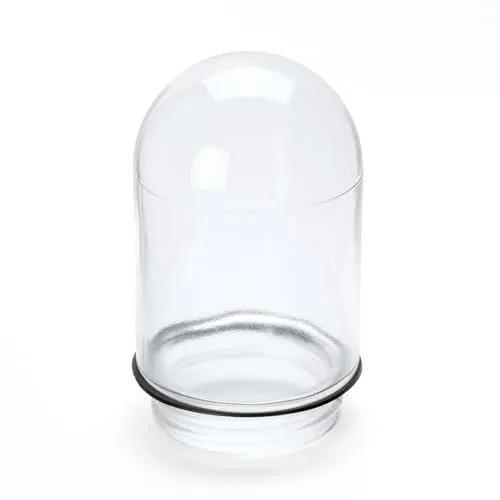 ORION LIGHTSTYLE Ersatzglas Lampenschirm klar mit Dichtung, Gewindeglas einfärbig Ø100mm / Gewinde 80mm H160mm 60W Glas Außenbereich