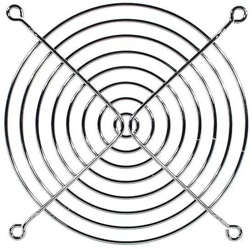 Lüftergitter Lüfter Fan Grill 120 mm Chrome Modding, Silber, Chrom