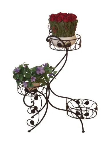 Heinz Hofmann 3177.S Blumenständer - Blumentreppen aus Metall, ideal für drei Blumentöpfe mit je 20 cm Durchmesser – stilvolles Design für Ihre Pflanzenpräsentation.