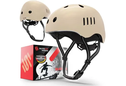 SKATEWIZ Fahrradhelm Kinder ab 6 - Fahrrad Helm Kinder Mädchen - Skaterhelm Kind skate helm, Extrem leicht, gut durchlüftet, zusätzliches Innenpolsterset enthalten