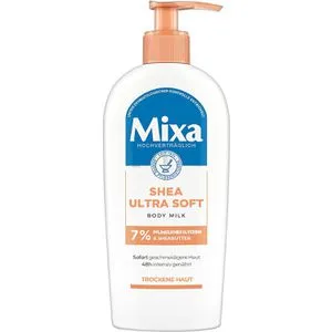 Mixa Bodylotion Shea Ultra Soft Body Milk, für trockene Haut, schnell einziehend, 250ml