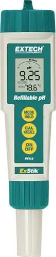 Extech PH110 pH-Messgerät - Sonstige Messtechnik: Präzises, wasserdichtes pH-Messgerät mit nachfüllbarer Elektrode für vielseitige Anwendungen in Flüssigkeiten und festen Stoffen.