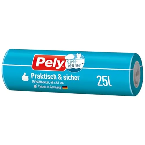 Pely Müllbeutel Praktisch und sicher klimaneutralisiert 25L 30Stück