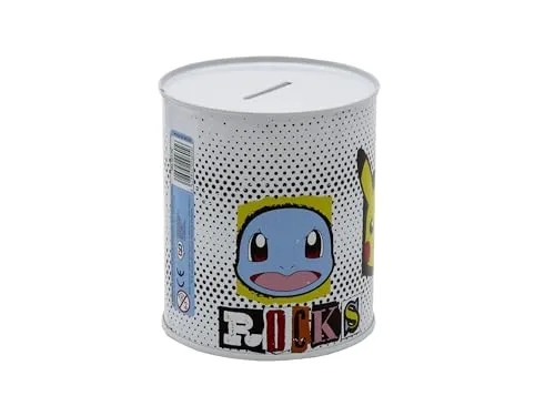 CyP Brands Pokémon-Spardose aus Metall, versiegelt, mittelgroß, Mehrfarbig, offizielles Produkt