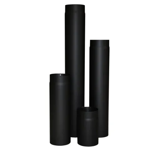 Ofenrohr Senotherm schwarz 150x250mm - Aschesauger, hitzebeständig bis 600 Grad, ideal für effiziente und sichere Nutzung in Kaminanlagen.