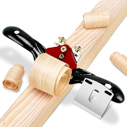 Einstellbarer Schabhobel für Holzbearbeitung 9 Zoll - Präziser Handhobel für Hartholz mit 44 mm Schneidbreite, ideal für gekrümmte Arbeiten. Robuste Kohlenstoffstahlklingen und einfache Einstellung für perfekte Ergebnisse.