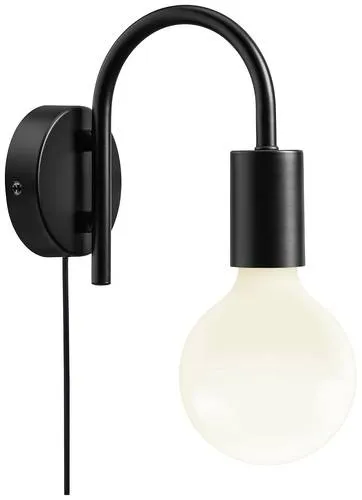 Nordlux Paco Wandleuchte 25W E27 IP20 schwarz - Moderne Wandleuchte im minimalistischen Industriedesign, ideal für individuelle Raumgestaltungen. Perfekt für Wohnzimmer oder Flure.