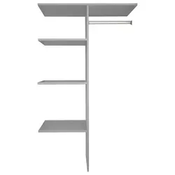 Wimex Inneneinteilung Kleiderschrankzubehör - Praktisches Zubehör für Möbel, 87x50x150cm, aus pflegeleichter Spanplatte in elegantem grauen Leinen-Dekor – ideal zur optimalen Nutzung Ihres Kleiderschranks.