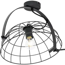 Qazqa Industrie Vintage Deckenleuchte - Verstellbare Lampe in Schwarz 35 cm - Stilvolle Deckenlampe für Wohnzimmer und Schlafzimmer, dimmbar mit E27 Fassung, ideal für eine gemütliche Atmosphäre.