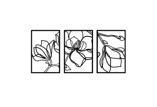 Stilvolles schwarzes Wandaccessoire aus Metall (3 Stück) 30 x 45 cm - Modernes Wandbehang-Set für Jugendliche, aus robustem Metall gefertigt. Setzen Sie stilvolle Akzente in jedem Raum!