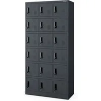 Jan Nowak Umkleideschrank 3B6A - 18 Fächer mit Schließfächern - Robuster Umkleideschrank mit 18 Fächern aus pulverbeschichtetem Stahl. Ideal für Schulen, Fitnesszentren und Werkstätten. Abschließbare Türen und integrierte Lüftungsschlitze sorgen für Sicherheit und optimale Luftzirkulation.
