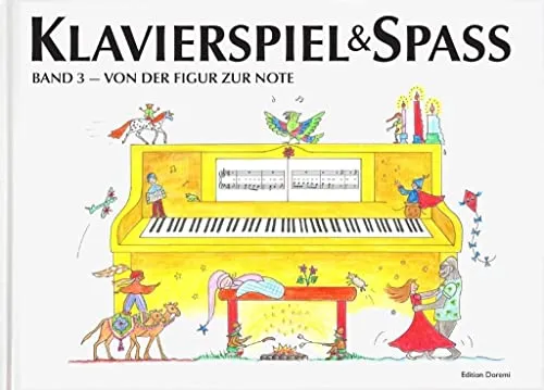 Klavierspiel & Spaß 03: Von der Figur zur Note - ABIS-BUCH für Kinder, fördert spielerisch das Klavierspielen und die Notenkenntnis in Englisch.