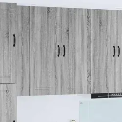 vidaXL Küchenwandschrank Graues Sonoma 40 x 31 x 100 cm - Küchenunterschrank aus Holzwerkstoff, bietet eleganten Stauraum mit 3 robusten Regalen und einem modernen Design, ideal für jede Küche.