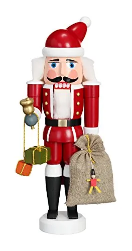 Seiffener Volkskunst Nussknacker Weihnachtsmann 28 cm - Nussknacker Weihnachtsmann, 28 cm, handbemalt und aus Holz, ideal als Geschenk oder für Sammler. Traditionelle Handarbeit aus Seiffen.