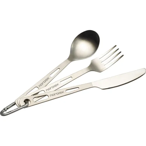 Nordisk Titanium Cutlery Set (3 Pcs) - Outdoorküche und Campingkocher – Leichtes und robustes Titan-Besteckset für stilvolles Essen in der Natur, ideal für Camping und Wandern.