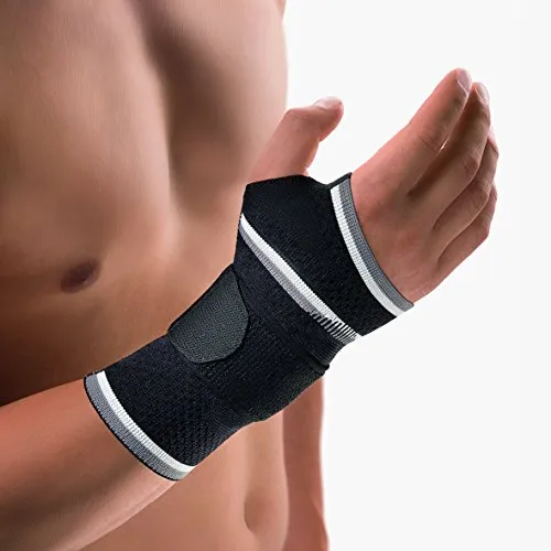 Bort 112920 x-smal rechts schwarz ManuBasic Handgelenkbandage, rechts oder links tragbar in verschiedenen Farben, rechts x-small, schwarz