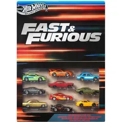 HOT WHEELS Fast & Furious – Set mit 10 Autos – Silver Series JCT92