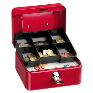 MAUL Geldkassette rot Maße: (B)152 x (T)125 x (H)81 mm