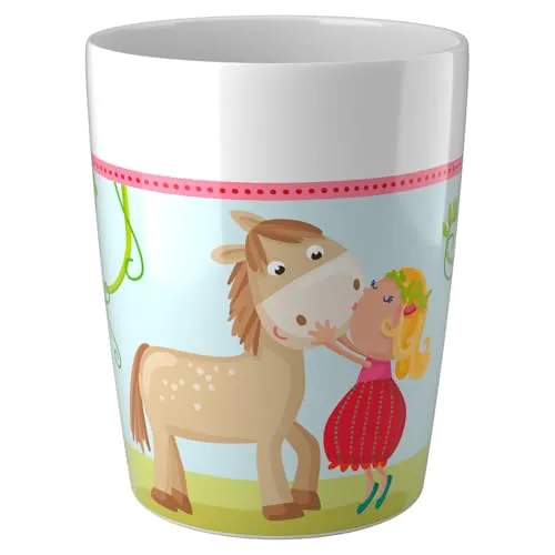 HABA Kinderbecher Vicki & Pirli – Stabiler Melamin-Becher – Spülmaschinengeeignet – Kindgerechte Größe – Ab 12 Monaten – 1300388001
