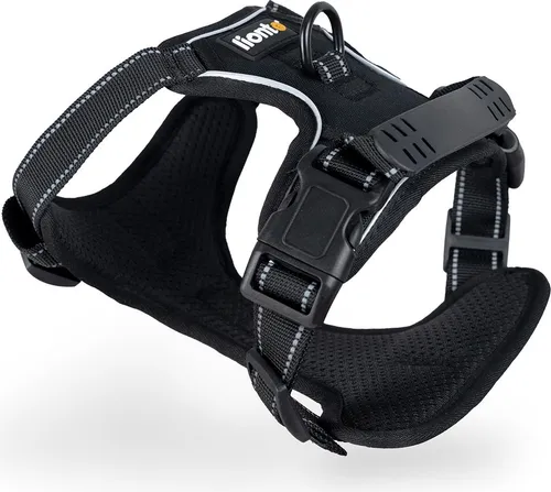 lionto Hundegeschirr XL - Gepolstert & Reflektierend - Weiteres Autozubehör mit Anti-Zug-Funktion. Das gepolsterte Geschirr verteilt den Druck gleichmäßig und schützt den Hals, ideal für entspannte Spaziergänge.
