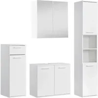 mokebo® Badmöbel Set 4-teilig 'Der Steuermann' - Komplettprogramm für Badezimmer, modernes Design mit viel Stauraum und Lieferung direkt an deine Wohnungstür